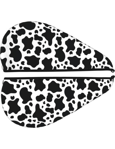 Gorro de Secado de Cabello SYHEART Microfibra Vaca Negra 64x25cm