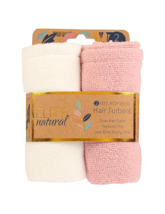 Turbante de Microfibra para Cabello Elite Natural 18x12cm