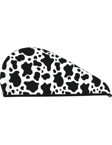 Gorro de Secado de Cabello SYHEART Microfibra Vaca Negra 64x25cm