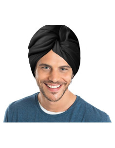 Toalla de Cabello Algodón 100% Reina Radiante Chico Rizado - Negro