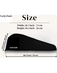 Toalla de Cabello Algodón 100% Reina Radiante Chico Rizado - Negro 2