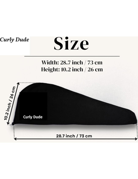 Toalla de Cabello Algodón 100% Reina Radiante Chico Rizado - Negro