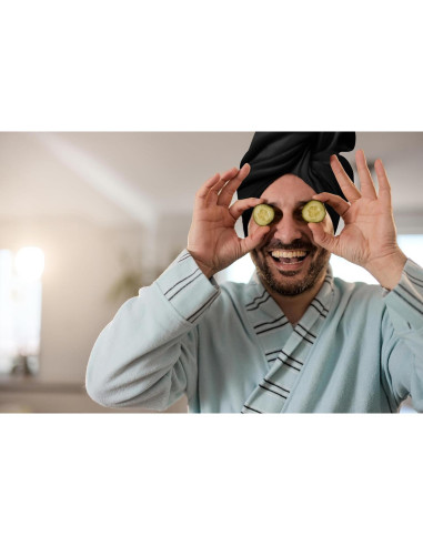 Toalla de Cabello Algodón 100% Reina Radiante Chico Rizado - Negro