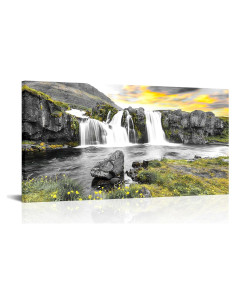 Arte de Pared en Lienzo RnnJoile Cascada Kirkjufellsfoss 121x61 cm