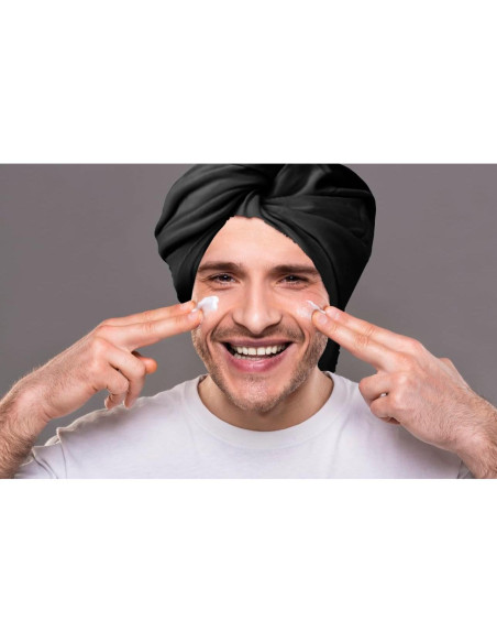 Toalla de Cabello Algodón 100% Reina Radiante Chico Rizado - Negro