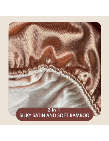 Toalla de Cabello SMPL Objects de Satén Rosa-Bronce 71cm