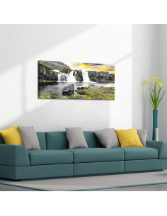Arte de Pared en Lienzo RnnJoile Cascada Kirkjufellsfoss 121x61 cm 2
