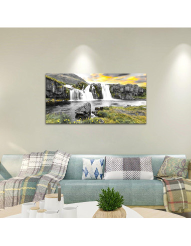 Arte de Pared en Lienzo RnnJoile Cascada Kirkjufellsfoss 121x61 cm