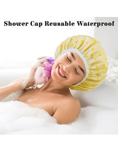 Gorro de Ducha Reutilizable Impermeable Choshion Grande 2