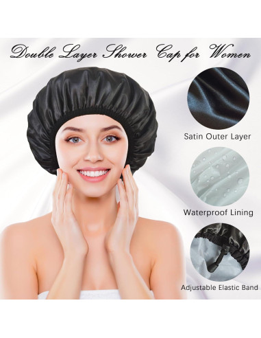 Gorro de Ducha Reutilizable Choshion Doble Capa Impermeable