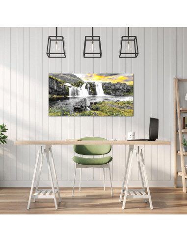 Arte de Pared en Lienzo RnnJoile Cascada Kirkjufellsfoss 121x61 cm
