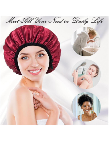 Gorro de Ducha Reutilizable Choshion Doble Capa Impermeable
