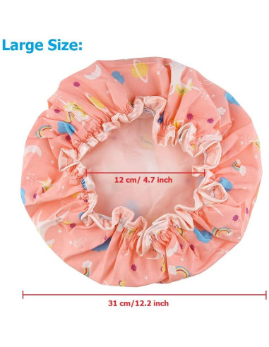 Gorros de Ducha AIPAO 3 Pack Impermeables Ajustables Multicolor