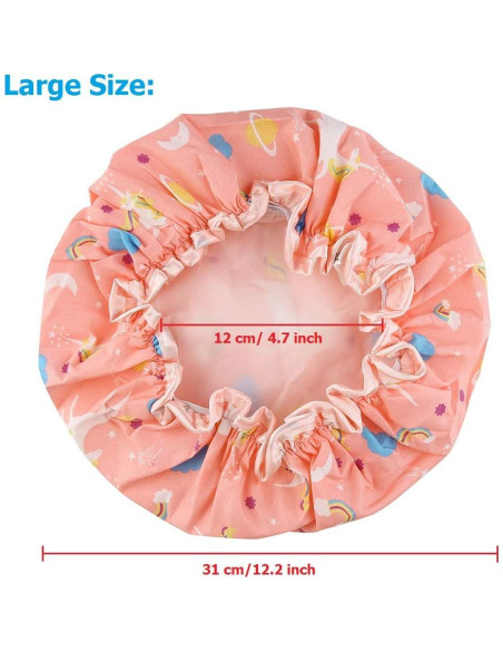 Gorros de Ducha AIPAO 3 Pack Impermeables Ajustables Multicolor Gorros de Ducha AIPAO 3 Pack Impermeables Ajustables Multicolor