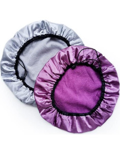 Gorro de Ducha Reutilizable HOMESJUN 2 Piezas Ajustable 2