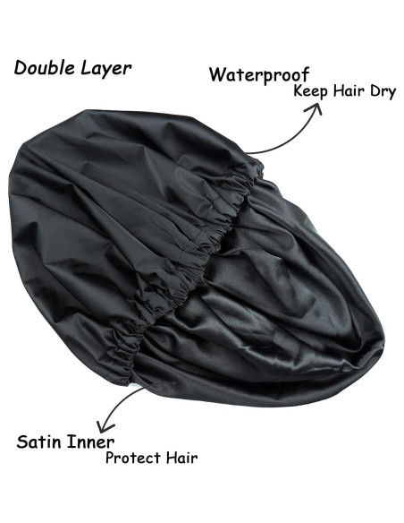 Gorro de Ducha Jumbo Impermeable Heerf para Cabello Largo Gorro de Ducha Jumbo Impermeable Heerf para Cabello Largo