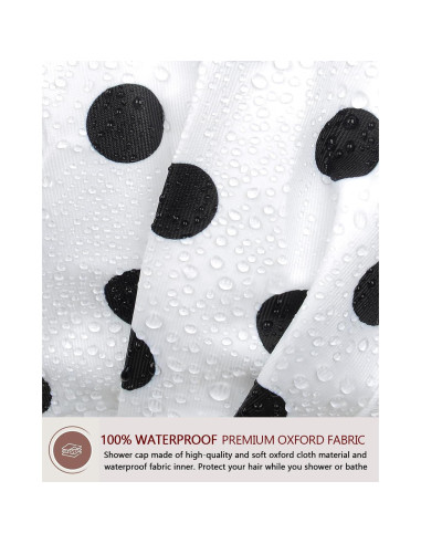 Gorro de Ducha Reutilizable Luvruitaky Impermeable Blanco