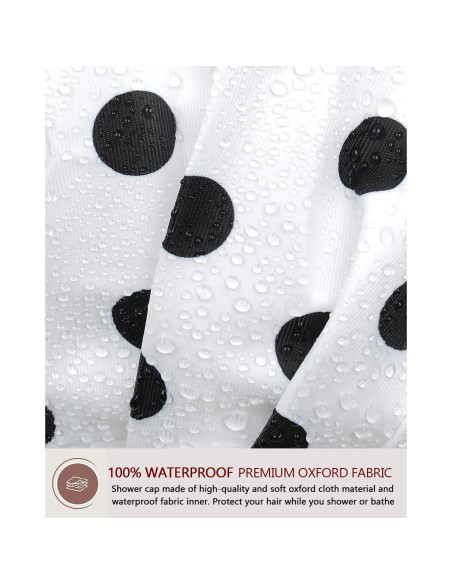 Gorro de Ducha Reutilizable Luvruitaky Impermeable Blanco Gorro de Ducha Reutilizable Luvruitaky Impermeable Blanco