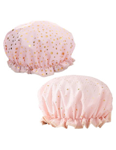 Gorro de Ducha Impermeable Qeuly 2 Piezas Doble Capa