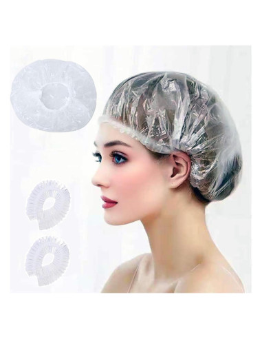 200 Gorras de Ducha Desechables MISSJOJIAY Impermeables 46 cm