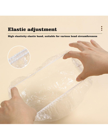 200 Gorras de Ducha Desechables MISSJOJIAY Impermeables 46 cm