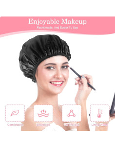 Gorra de Ducha Reutilizable Abeillo Triple Capa Impermeable 2