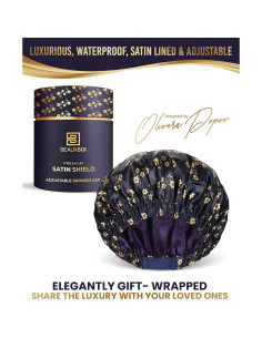 Gorro de Ducha Reutilizable BEAUXSOI Floral a Prueba de Agua 2