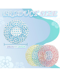 18 Gorras de Ducha Reutilizables ZGQHZR Impermeables 28cm 2