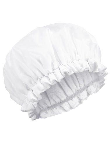 Gorro de Ducha Impermeable Abeillo Doble Capa Terry Blanco