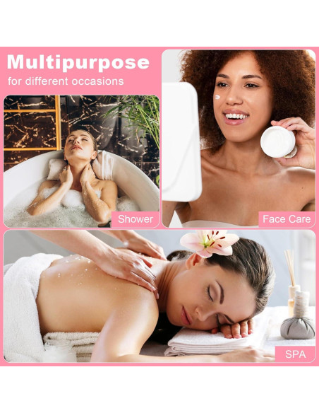 Gorro de Ducha Impermeable Abeillo Doble Capa Terry Blanco