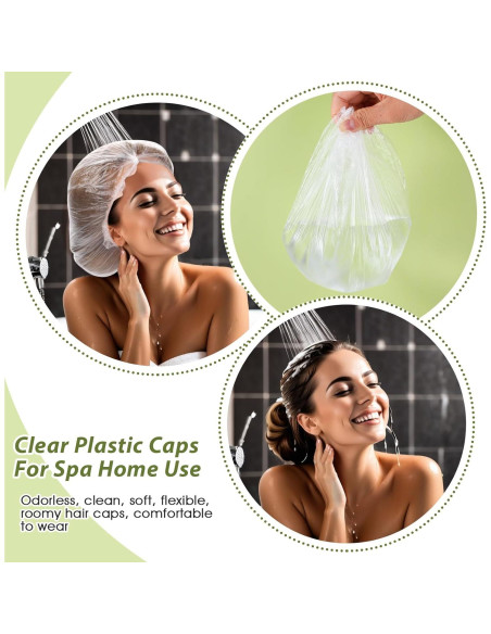 50 Gorras de Ducha Desechables Grandes Abeillo 60 cm