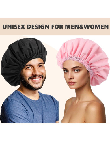 Gorro de Ducha Impermeable Reutilizable Himoswis Grande Negro