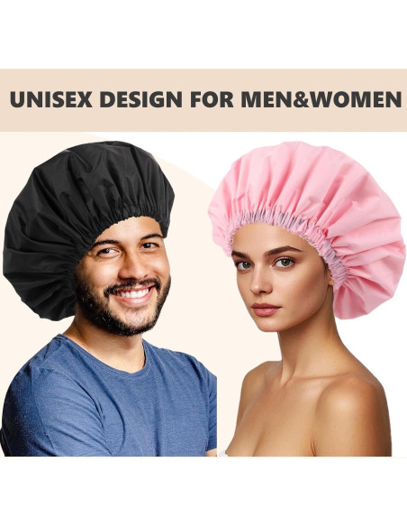 Gorro de Ducha Impermeable Reutilizable Himoswis Grande Negro