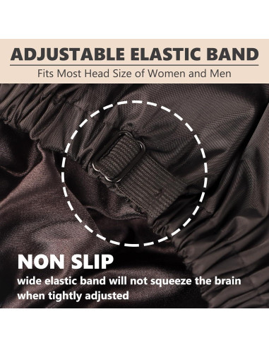 Gorro de Ducha Impermeable Reutilizable Himoswis Grande Negro