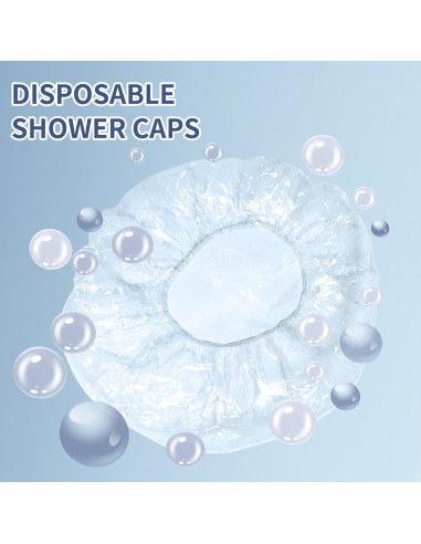 50 Gorros de Ducha Desechables Impermeables Youmylove