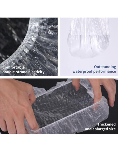 50 Gorros de Ducha Desechables Impermeables Youmylove