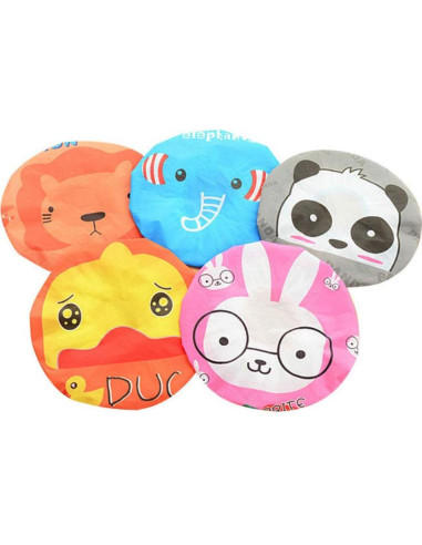 5 Gorras de Ducha Impermeables de Animales Aysekone PEVA