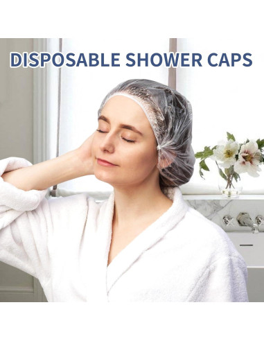 50 Gorros de Ducha Desechables Impermeables Youmylove