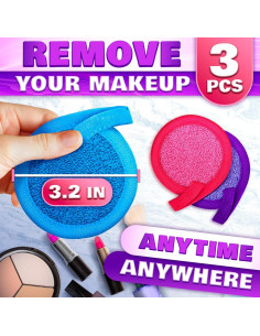 Paño Desmaquillante Exfoliante BURIUS - 3 Pcs Microfibra 8.1 cm 2