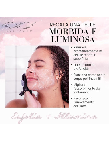 Mitón Exfoliante Facial Seraphic Skincare - 100% Vegano, Doble Cara