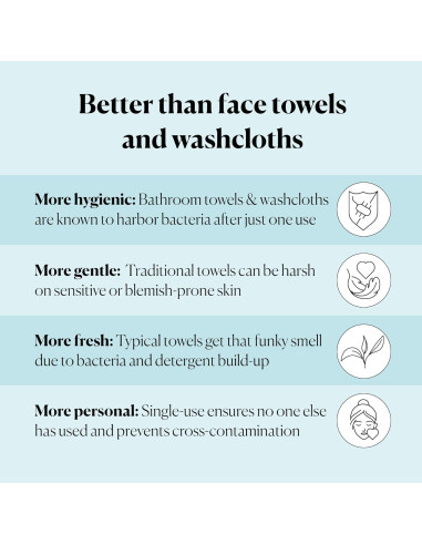 Toallitas Faciales Suaves Sky Organics - 50 Unidades XL