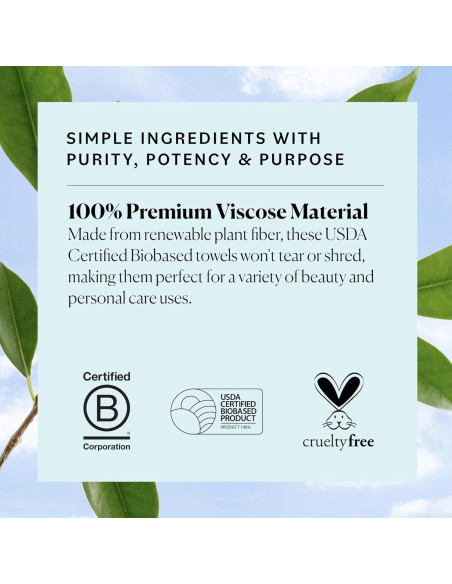 Toallitas Faciales Suaves Sky Organics - 50 Unidades XL