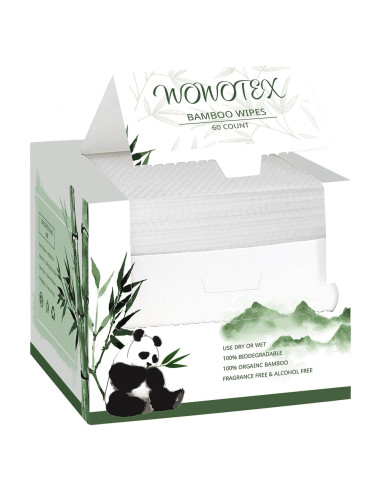 Toalla Facial Desechable WOWOTEX 60 Piezas 30.48x25.4cm