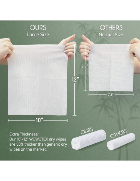 Toalla Facial Desechable WOWOTEX 60 Piezas 30.48x25.4cm