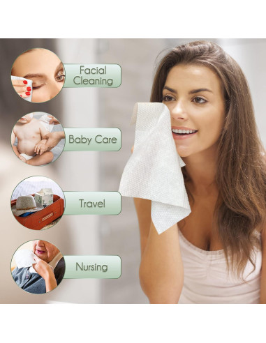 Toalla Facial Desechable WOWOTEX 60 Piezas 30.48x25.4cm