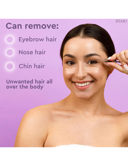 Juego de 12 Pinzas de Acero Inoxidable HYQO para Cejas