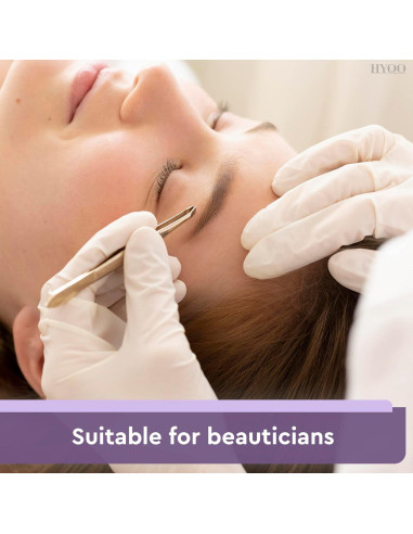 Juego de 12 Pinzas de Acero Inoxidable HYQO para Cejas