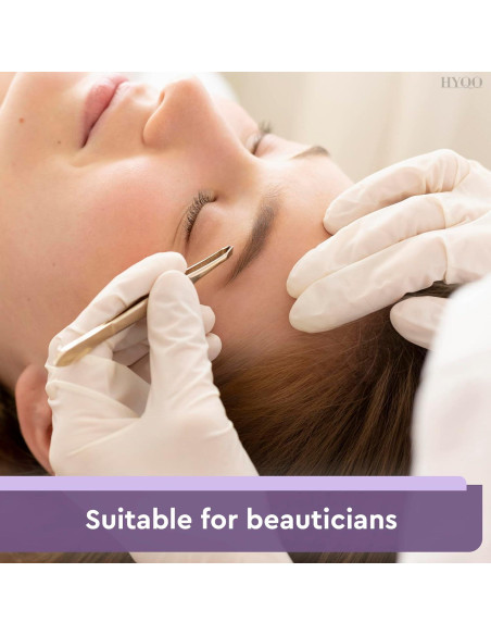 Juego de 12 Pinzas de Acero Inoxidable HYQO para Cejas