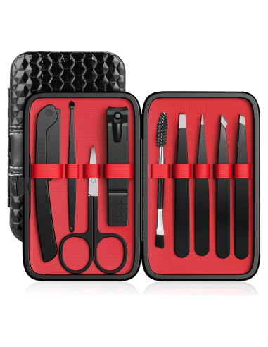 Kit de Pinzas de Precisión Hyxhappy 9 Piezas Acero Inoxidable