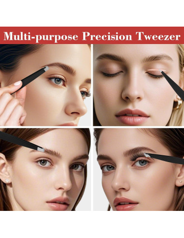 Kit de Pinzas de Precisión Hyxhappy 9 Piezas Acero Inoxidable